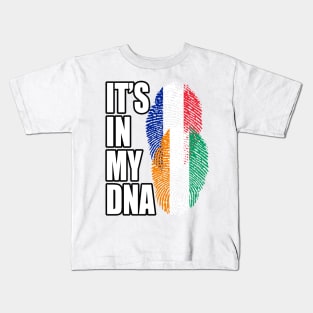 Ivorian And French Mix Heritage DNA Flag Kids T-Shirt